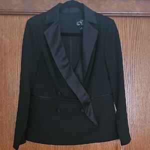 Alex Evenings Black Double-Breasted Blazer